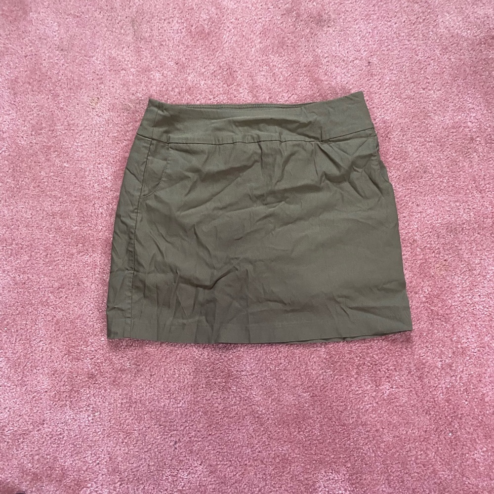 army green skirt